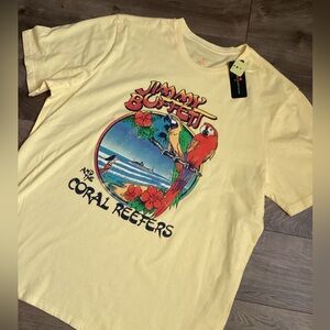 Margaritaville Tee Shirt Jimmy Buffett and the Coral Reefers Yellow NWT X-Large